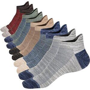 Ankle Socks Low Cut Cotton Moisture Wicking Anti Skid Heel Tab Men Women
